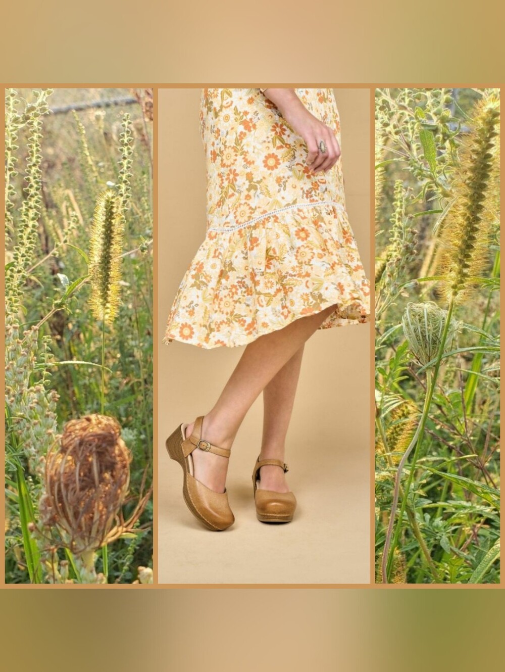 Sam Dansko Honey Clog Sandal Slingback Mary Jane Burnished Cottage Boho Prairie♡